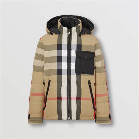 burberry black puffer jacket mens|reversible check nylon puffer jacket.